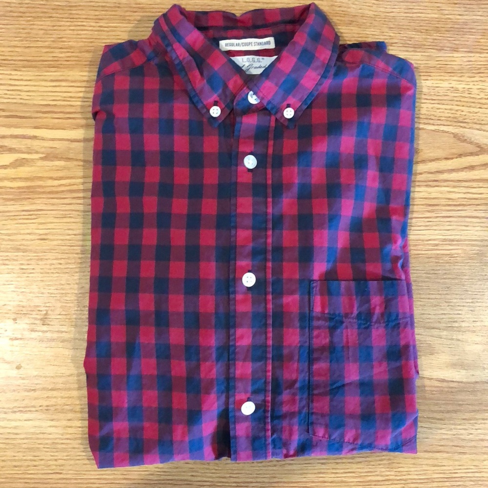 H&M Button Down Plaid Oxford